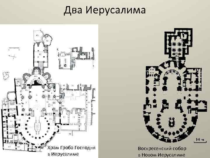 Два Иерусалима Храм Гроба Господня в Иерусалиме Воскресенский собор в Новом Иерусалиме 