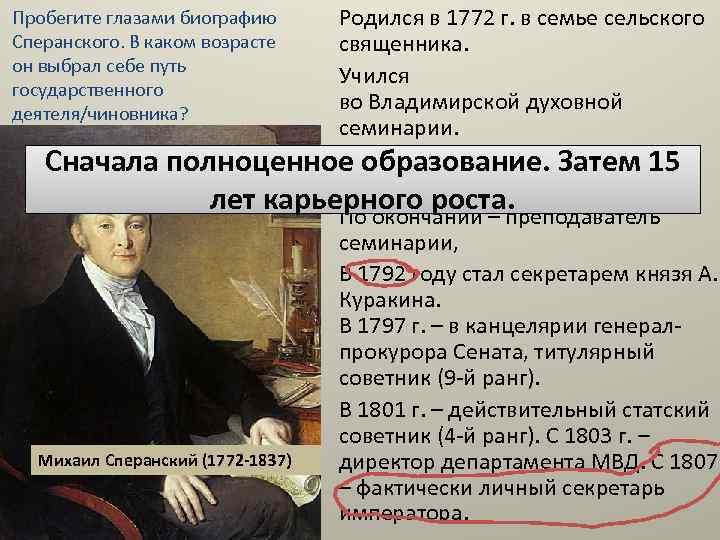 Родился в 1772 г. в семье сельского священника. Учился во Владимирской духовной семинарии. В