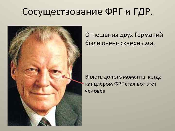 Сосуществование ФРГ и ГДР. Отношения двух Германий были очень скверными. Вплоть до того момента,