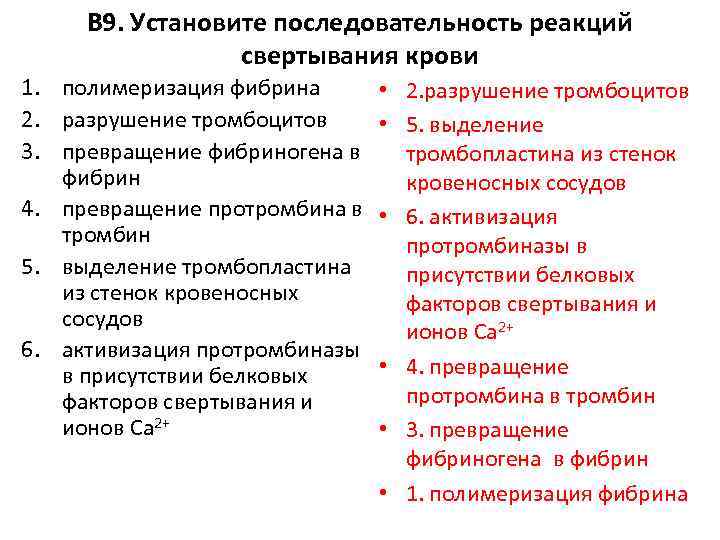 Последовательность происходящих событий. Установите последовательность свертывания крови. Последовательность событий при свертывании крови. Последовательность процессов при свертывании крови у человека. Последовательность реакций каскада свертывания крови.