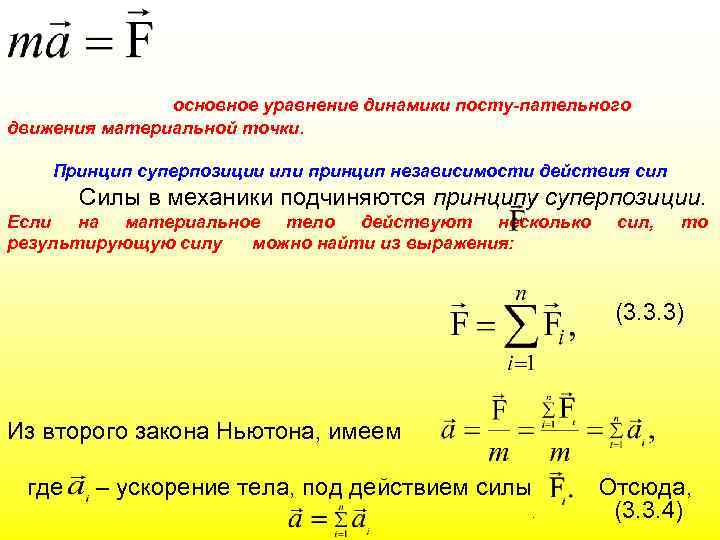 Основное уравнение динамики