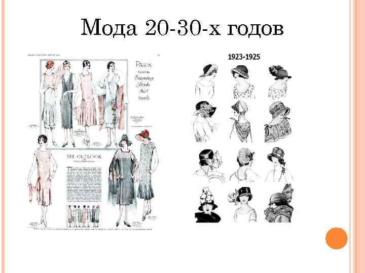 Мода 20 -30 -х годов 