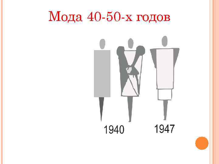 Мода 40 -50 -х годов 