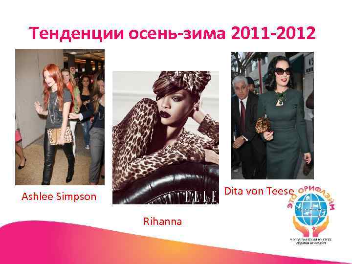 Тенденции осень-зима 2011 -2012 Dita von Teese Ashlee Simpson Rihanna 