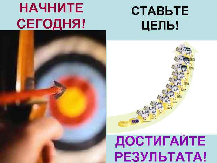 НАЧНИТЕ СЕГОДНЯ! СТАВЬТЕ ЦЕЛЬ! ДОСТИГАЙТЕ РЕЗУЛЬТАТА! 