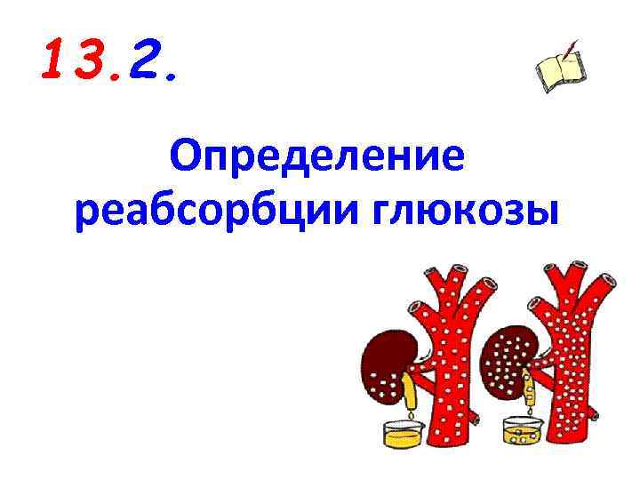 13. 2. Определение реабсорбции глюкозы 