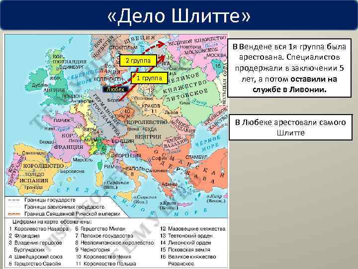 Карта внешней политики ивана грозного