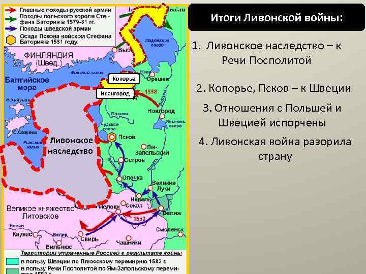 На схеме обозначено государство возникшее в ходе ливонской войны период