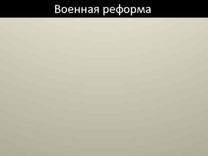 Военная реформа 