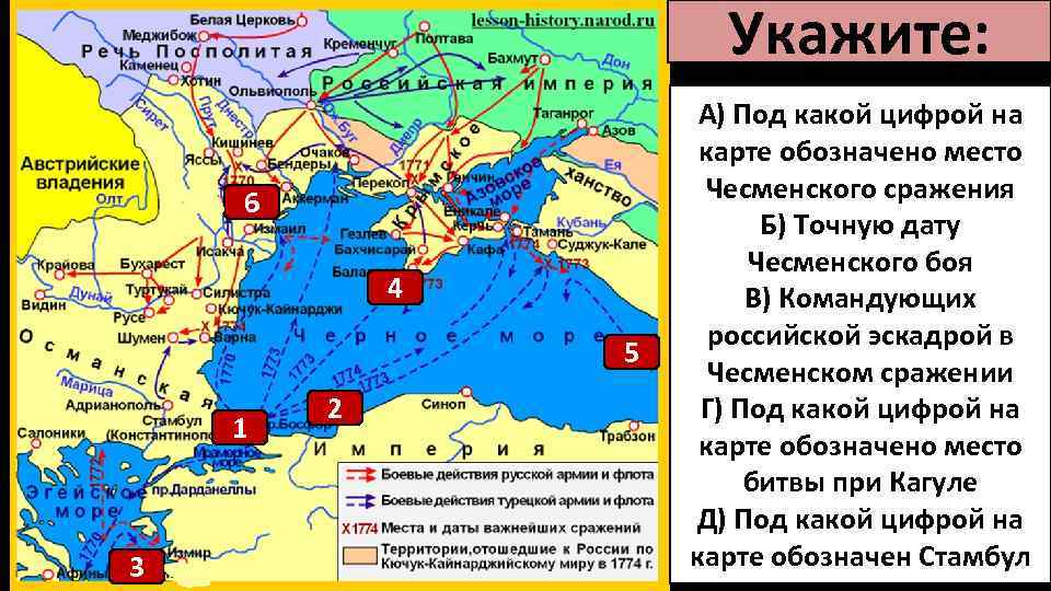 Чесменское сражение год карта