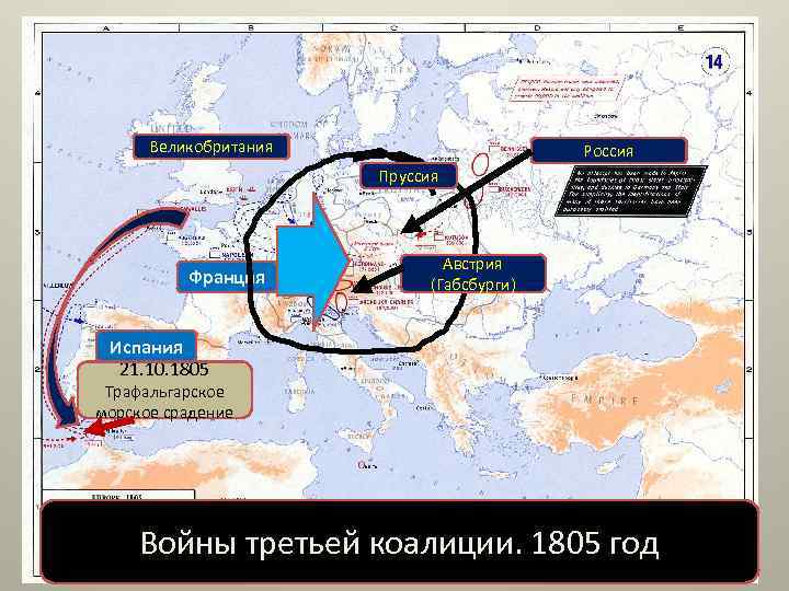 Великобритания Россия Пруссия Франция Австрия (Габсбурги) Испания 21. 10. 1805 Трафальгарское морское срадение Войны