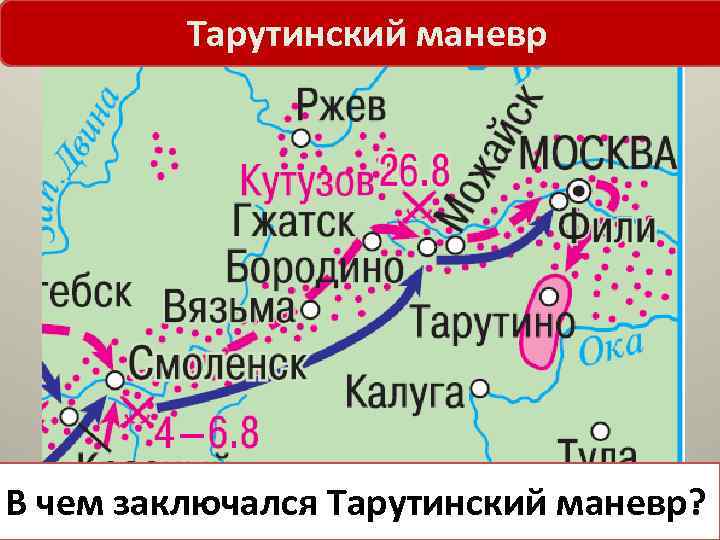 Карта тарутинский маневр 1812 года