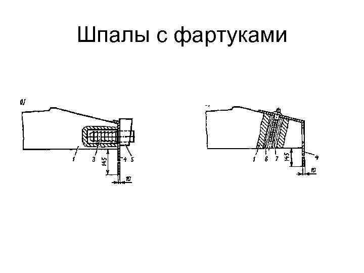 Шпалы с фартуками 