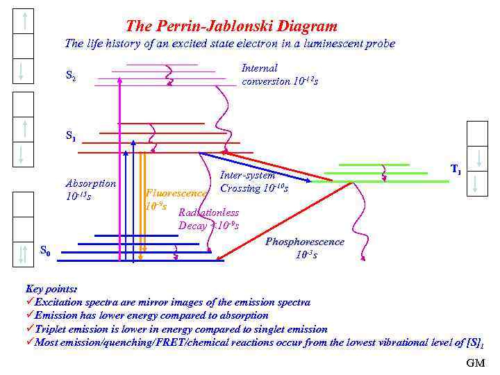 The Perrin-Jablonski Diagram The life history of an excited state electron in a luminescent