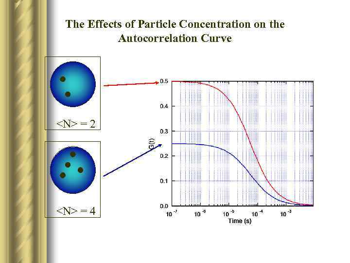 The Effects of Particle Concentration on the Autocorrelation Curve <N> = 2 <N> =