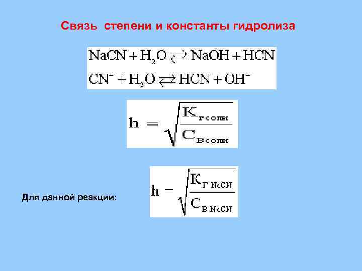 Константа гидролиза