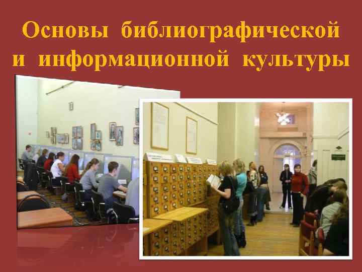 Основы библиографической и информационной культуры 