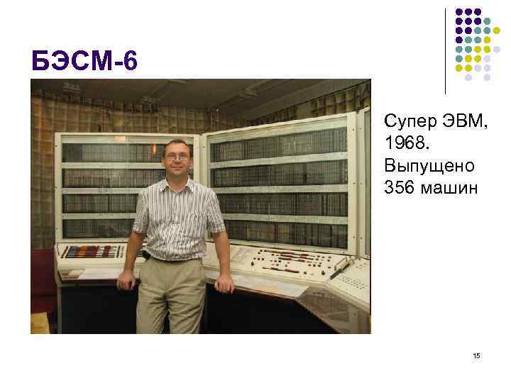 БЭСМ-6 Супер ЭВМ, 1968. Выпущено 356 машин 15 