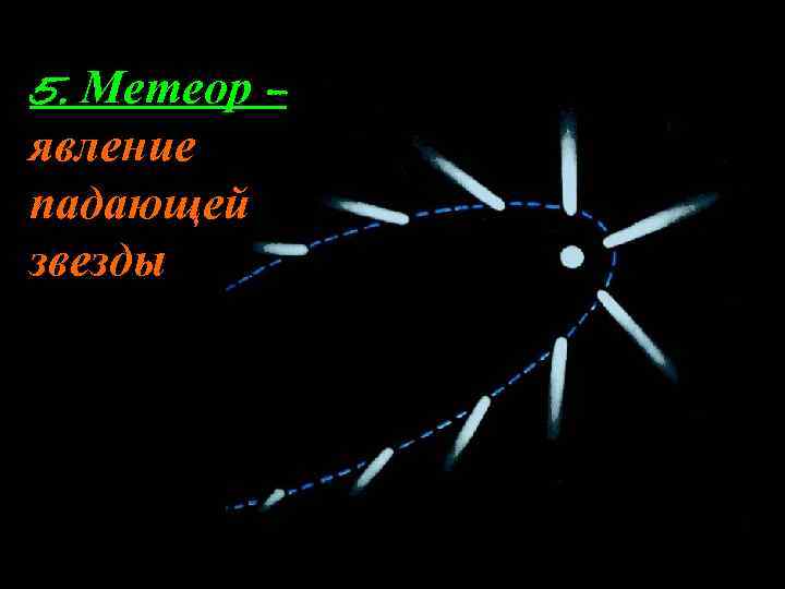 5. Метеор – явление падающей звезды 