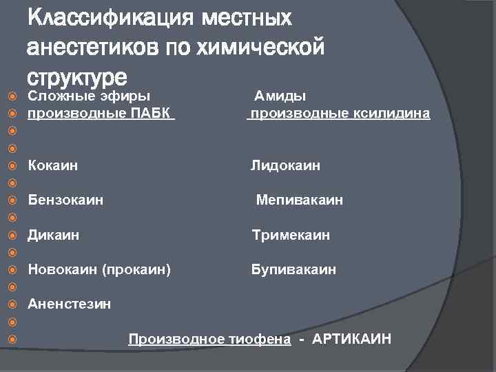 Эфир относится к группе. Местные анестетики классификация. Химическая классификация местных анестетиков. Классификация местных анестетиков по химическому строению. Местные анестетики производные сложных эфиров.