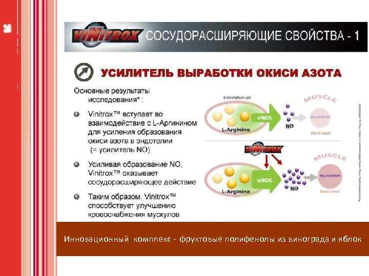 Инновационный комплекс - фруктовые полифенолы из винограда и яблок 
