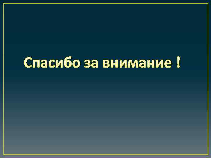 Спасибо за внимание ! 