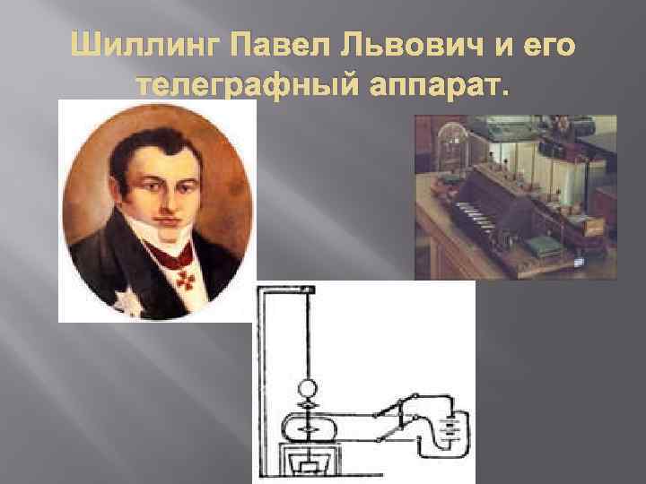 Шиллинг Павел Львович и его телеграфный аппарат. 