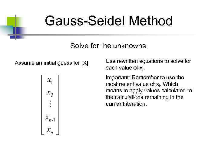 python gauss seidel method differential equations