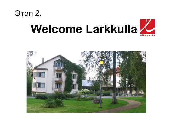 Этап 2. Welcome Larkkulla 