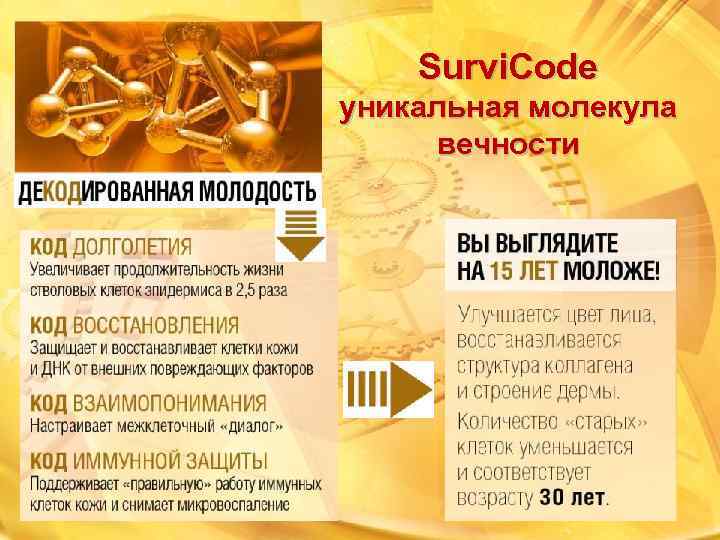 Survi. Code уникальная молекула вечности 