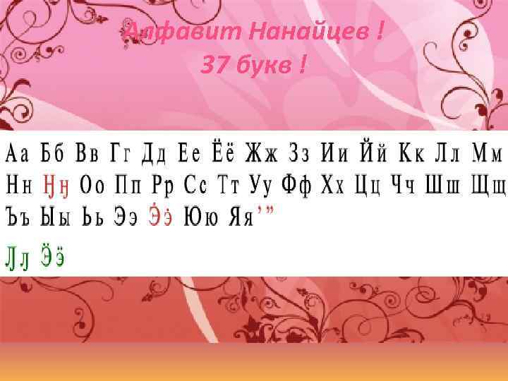 Алфавит Нанайцев ! 37 букв ! 