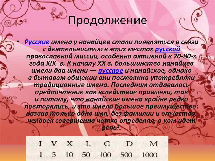 Продолжение • Русские имена у нанайцев стали появляться в связи с деятельностью в этих