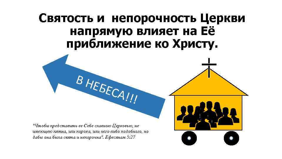 Святость и непорочность Церкви напрямую влияет на Её приближение ко Христу. В НЕ БЕС