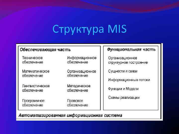 Структура MIS 