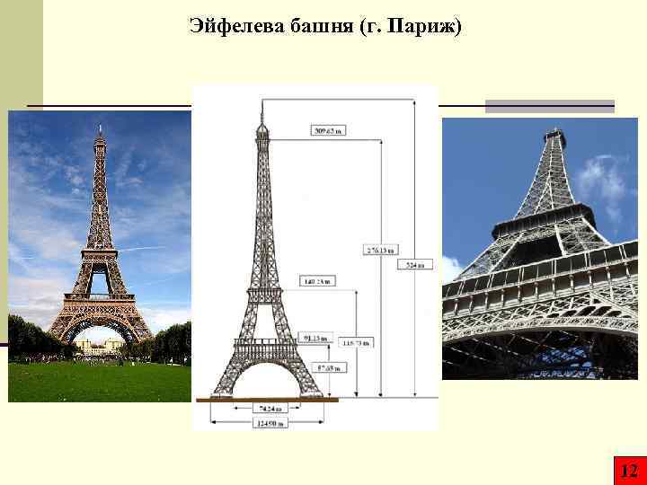 Эйфелева башня (г. Париж) 12 