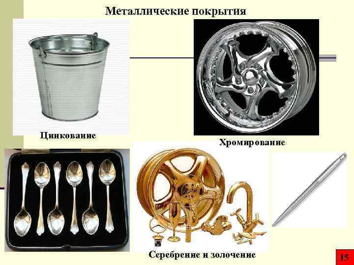 Металлические покрытия Цинкование Хромирование Серебрение и золочение 15 