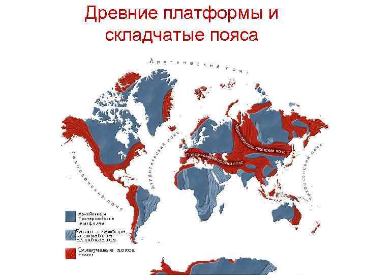 Древние платформы и складчатые пояса 