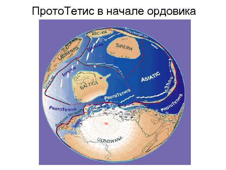 Прото. Тетис в начале ордовика 