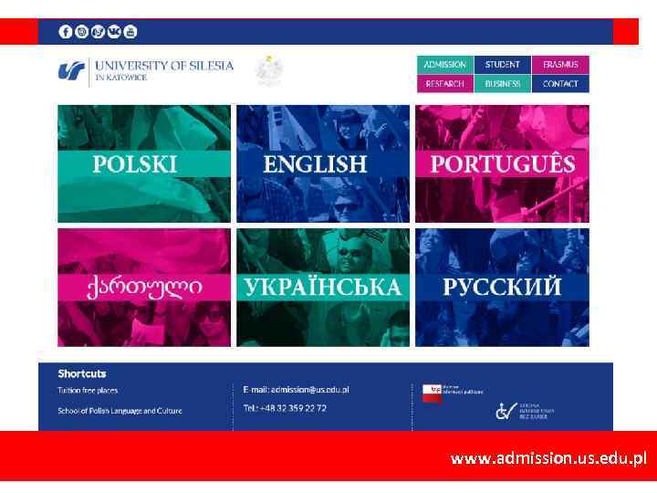 www. admission. us. edu. pl 