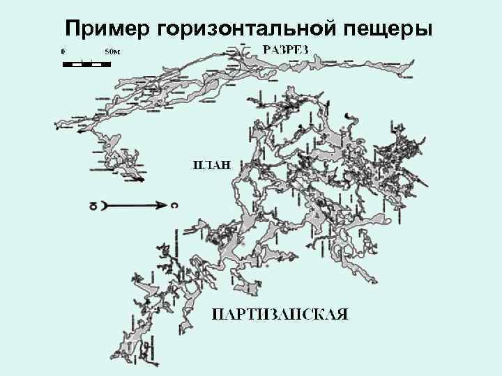 Пример горизонтальной пещеры 
