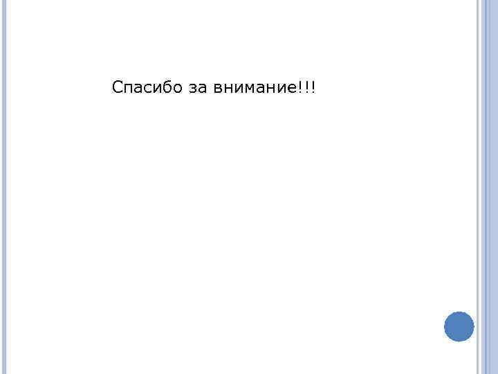 Спасибо за внимание!!! 