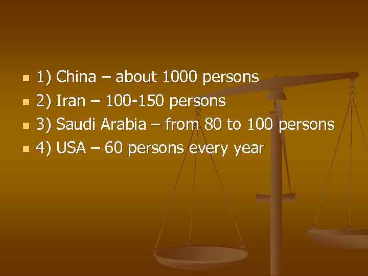 n n 1) China – about 1000 persons 2) Iran – 100 -150 persons