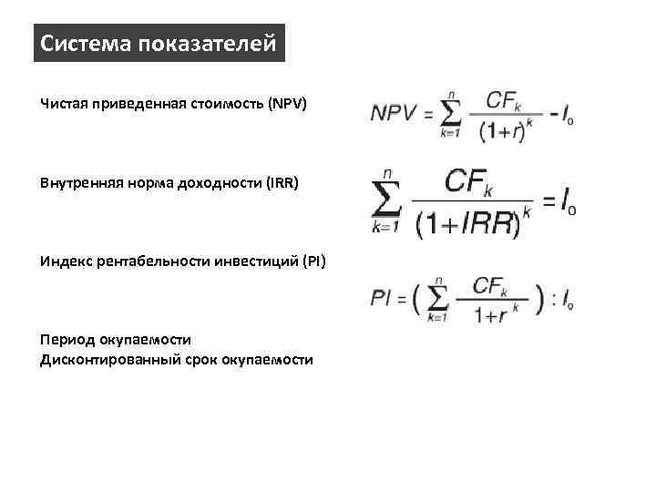 Какой показатель не входит в группу динамических показателей оценки проектов выберите один ответ