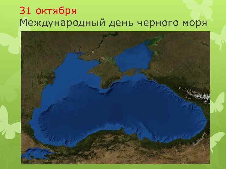 31 октября Международный день черного моря 