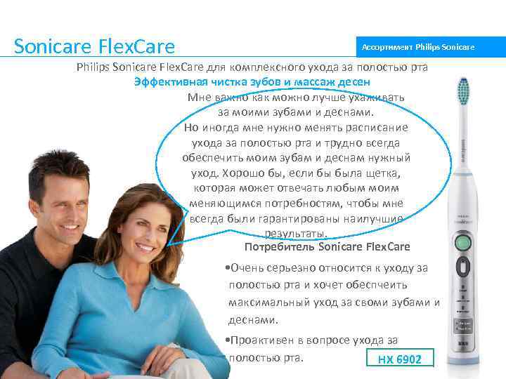 Sonicare Flex. Care Ассортимент Philips Sonicare Flex. Care для комплексного ухода за полостью рта