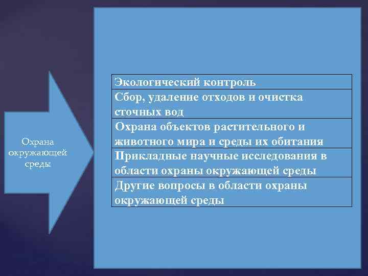 Охрана окружающей среды Экологический контроль Сбор, удаление отходов и очистка сточных вод Охрана объектов