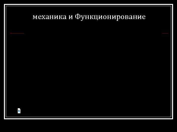 механика и Функционирование 