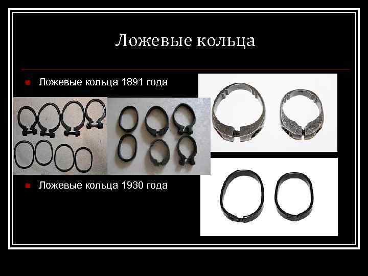 Ложевые кольца n Ложевые кольца 1891 года n Ложевые кольца 1930 года 