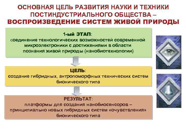 ОСНОВНАЯ ЦЕЛЬ РАЗВИТИЯ НАУКИ И ТЕХНИКИ ПОСТИНДУСТРИАЛЬНОГО ОБЩЕСТВА – ВОСПРОИЗВЕДЕНИЕ СИСТЕМ ЖИВОЙ ПРИРОДЫ 1