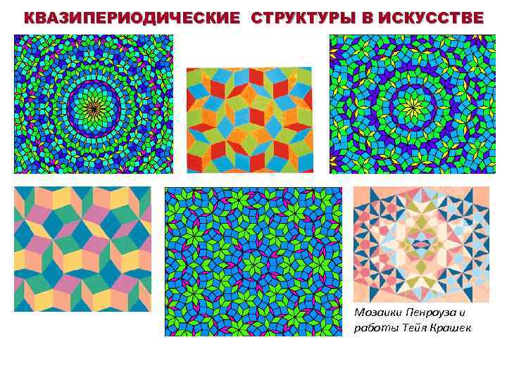 КВАЗИПЕРИОДИЧЕСКИЕ СТРУКТУРЫ В ИСКУССТВЕ Мозаики Пенроуза и работы Тейя Крашек 